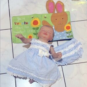 Baby’s First Easter Dress with Bloomers & Soft Book